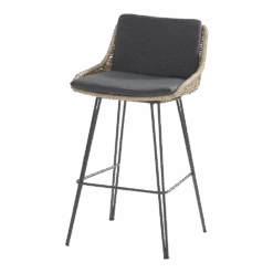 Bohemian Bar Stoel - Naturel - Incl. Kussen