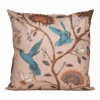 Buitenkussen Blauwe Vogel En Bloemen 45x45cm - Tuinkussen -Pokon Winkel buitenkussen blauwe vogel en bloemen 45x45cm tuinkussen polyester 1