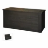 Kussenbox Hout Patroon 300 Liter - Donkergrijs - Tuinkist -Pokon Winkel kussenbox hout patroon 300 liter donkergrijs tuinkist 1 2